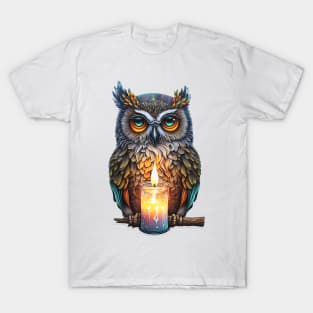 Watercolor Owl Painting T-Shirt